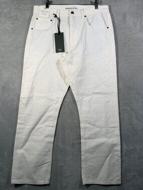 Rodd and Gunn Jeans Mens 34x30 White Esslin RELAXED Fit Denim Pants $148